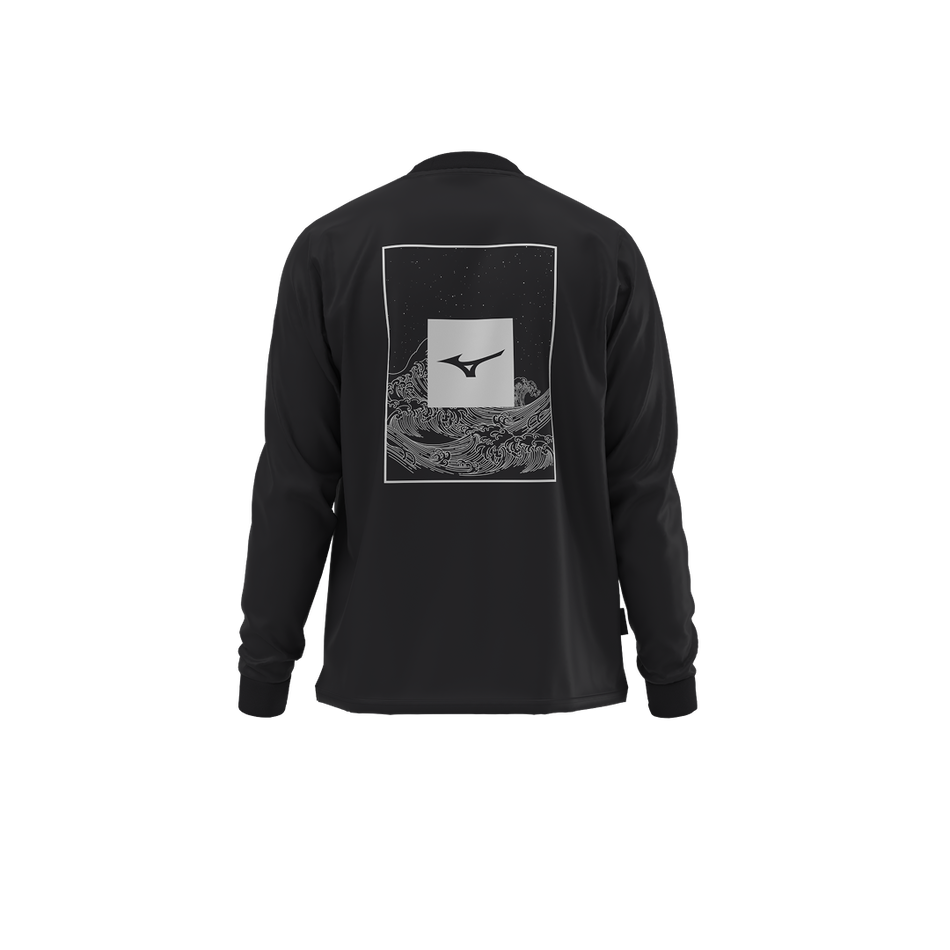Mizuno Athleticwear new wave long sleeve Black